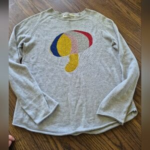 Gray Graphic Long Sleeve Hoodie